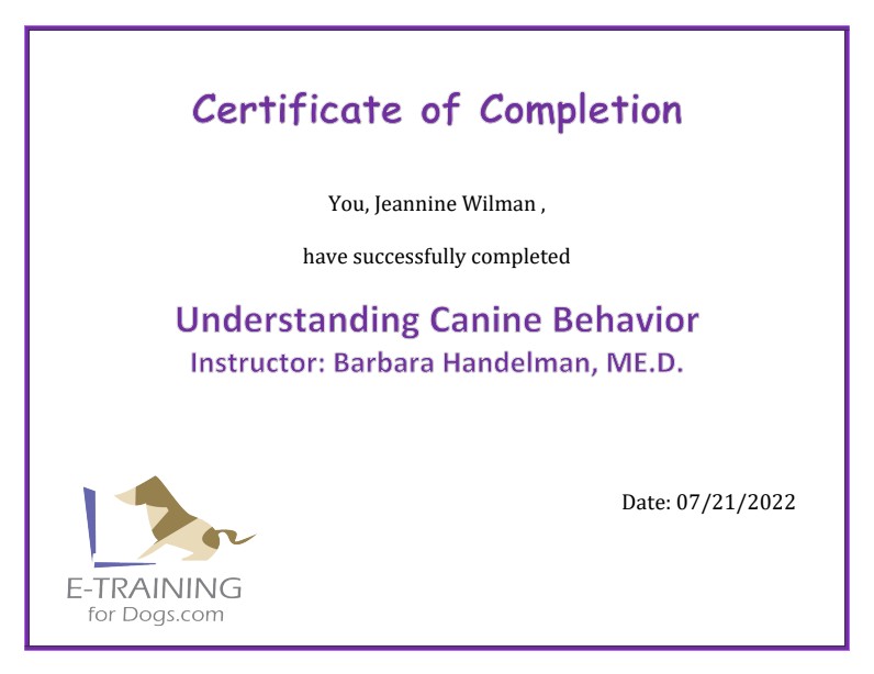 Understanding Canine Behavior Jeannine